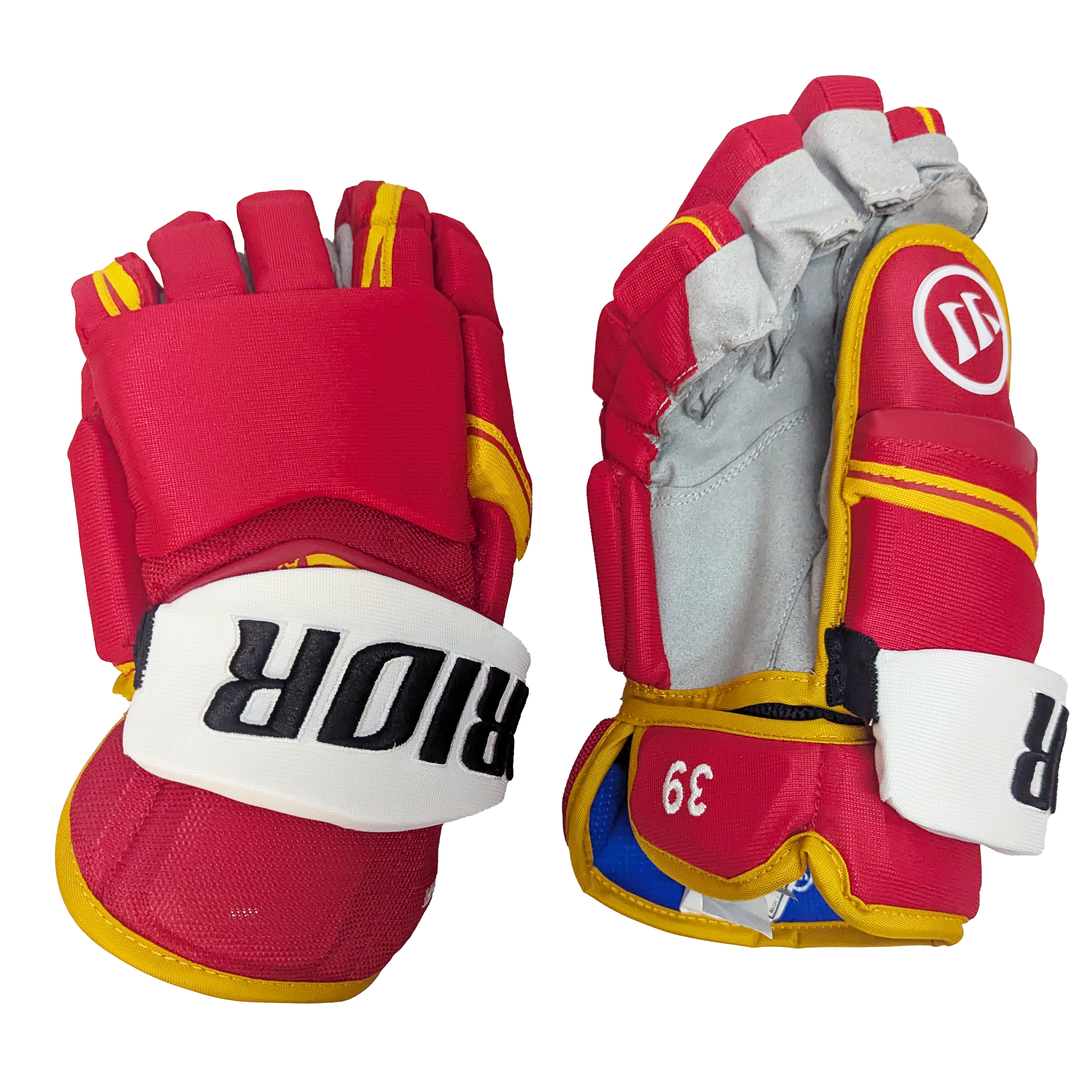 Warrior Covert QRE Pro - Gant NHL Pro Stock - Anthony Mantha (Rouge/Jaune/Blanc)
